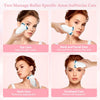 Appareil de beauté micro-courant EMS avec rouleaux de massage pour soins ciblés du visage et du cou.
