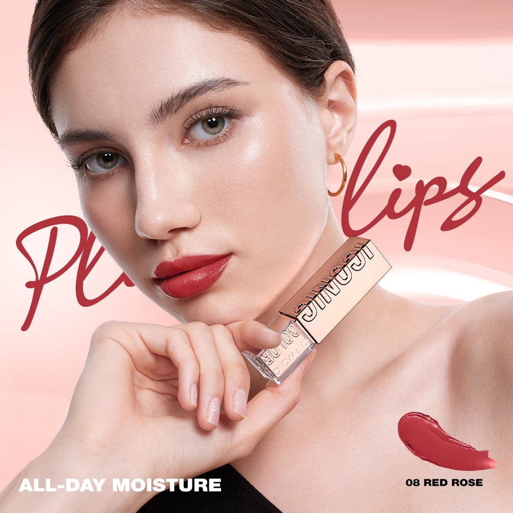 Lipstick Lip Tint Moisturizing Nourishing Glow Lightweight Smooth Non-Sticky Refreshing Red High-Shine Lipstick Makeup