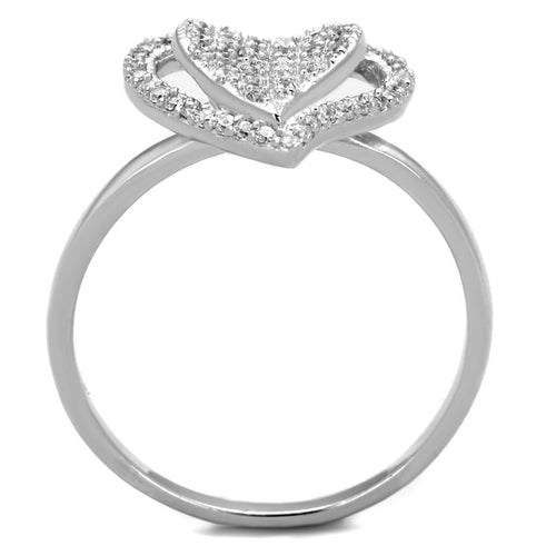 Bague en argent sterling 925 rhodiumé avec pierre CZ AAA – TS192