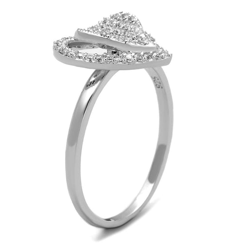 Bague en argent sterling 925 rhodiumé avec pierre CZ AAA – TS192