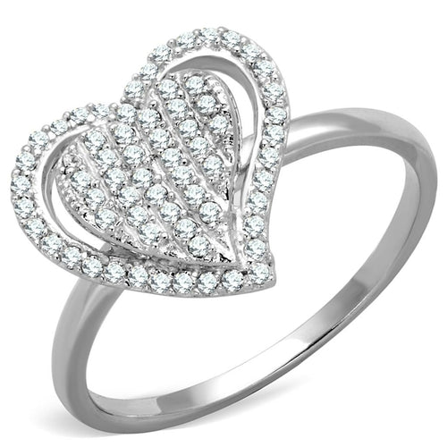 Bague en argent sterling 925 rhodiumé avec pierre CZ AAA – TS192