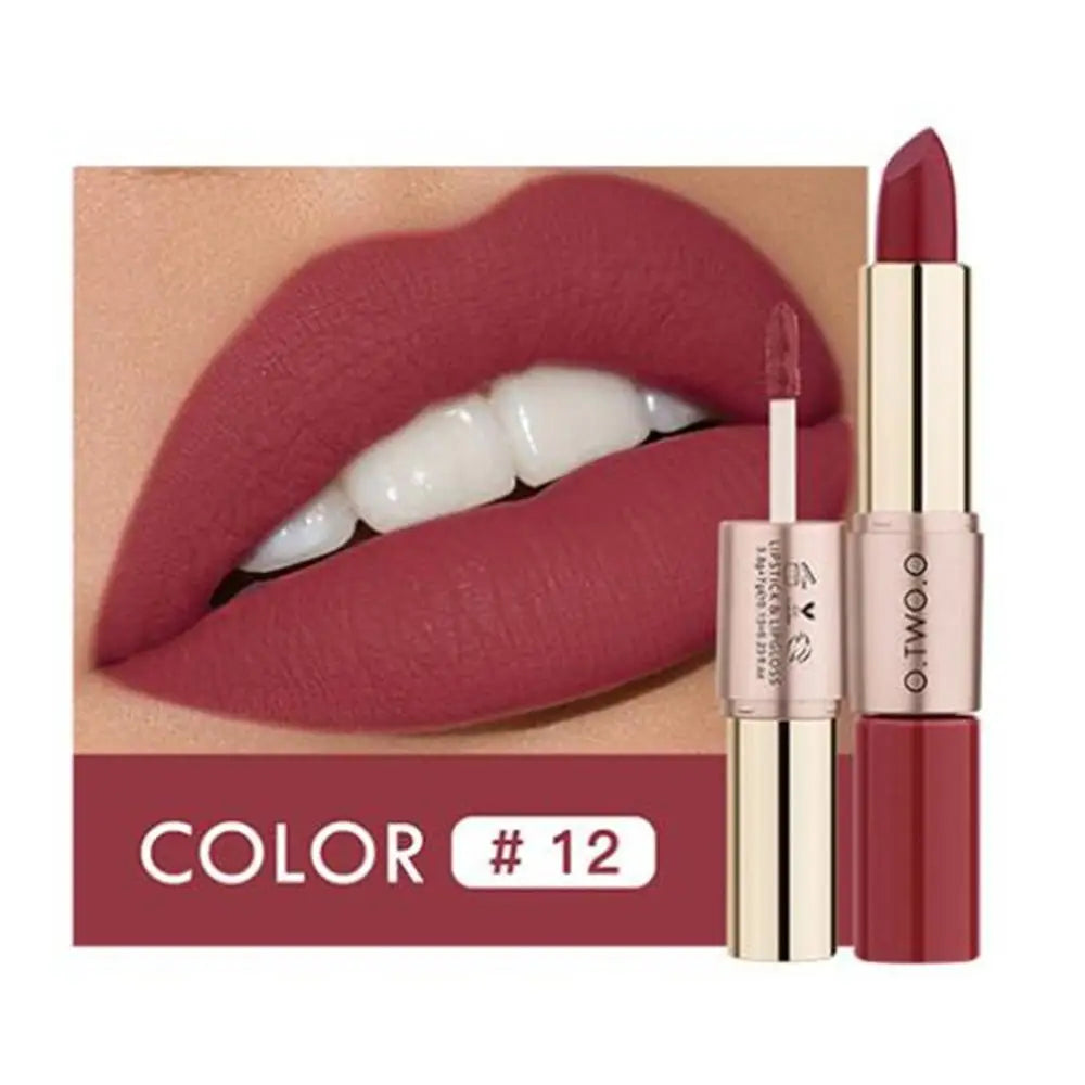 Vibrant 12-Color Matte Lipstick Set - Long-Lasting, Waterproof Lip Gloss for All-Day Moisture and Stunning Looks