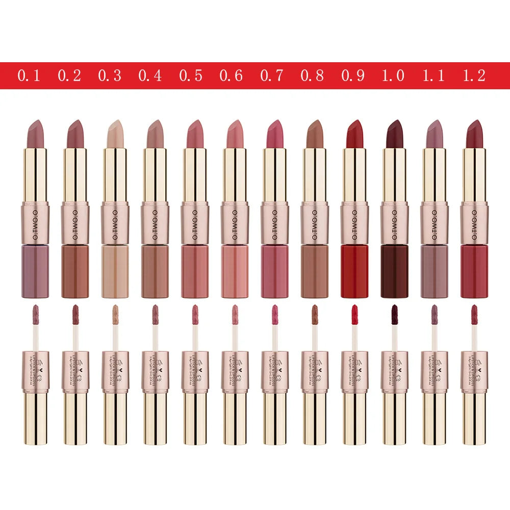 Vibrant 12-Color Matte Lipstick Set - Long-Lasting, Waterproof Lip Gloss for All-Day Moisture and Stunning Looks