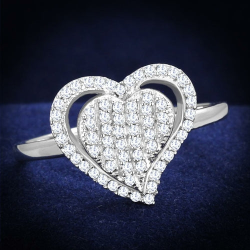 Bague en argent sterling 925 rhodiumé avec pierre CZ AAA – TS192